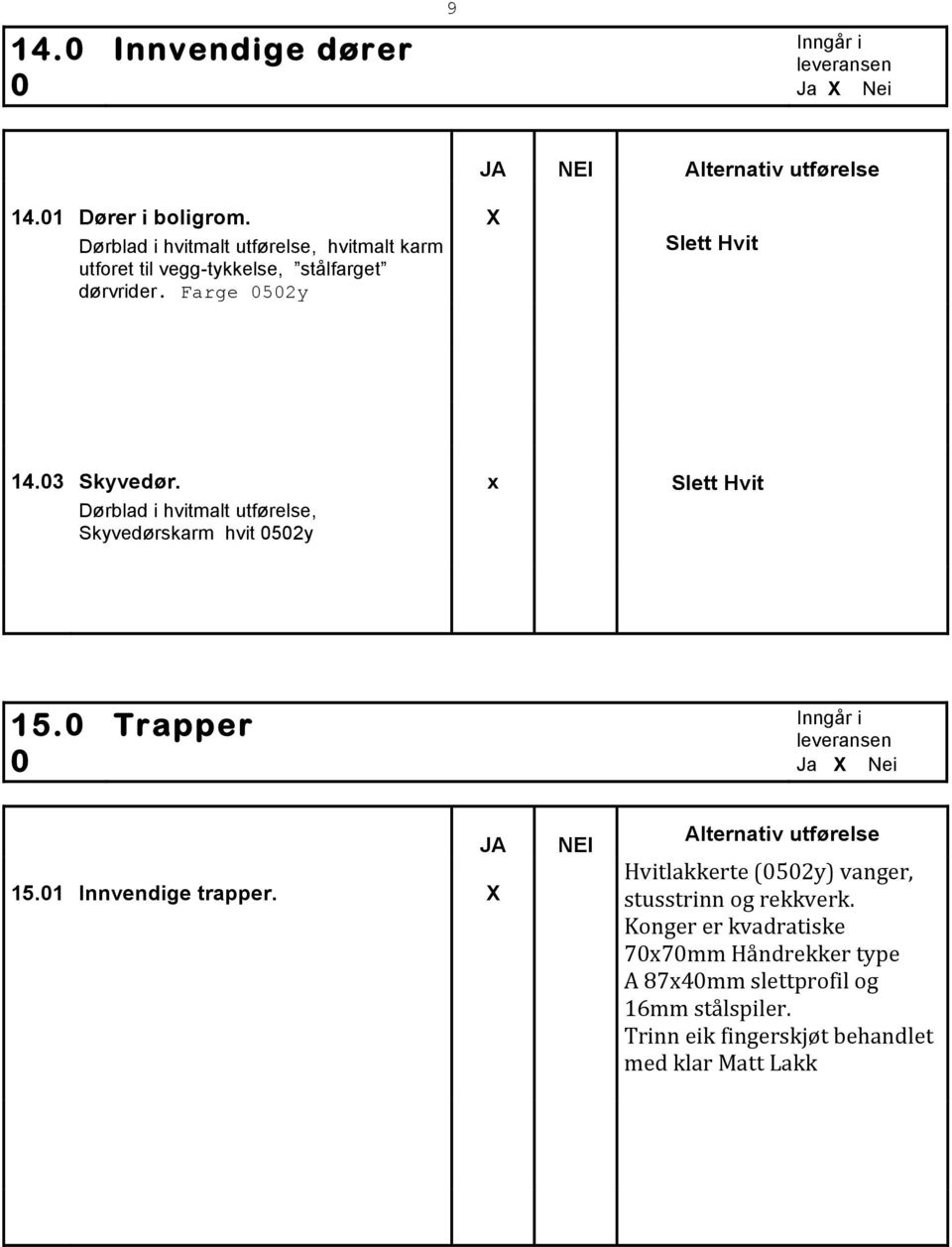 Farge 52y Slett Hvit 14.3 Skyvedør. Dørblad i hvitmalt utførelse, Skyvedørskarm hvit 52y x Slett Hvit 15.