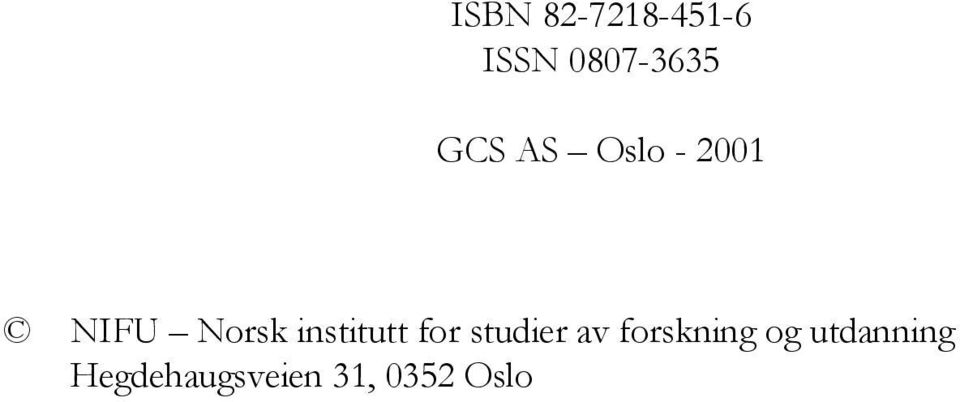 institutt for studier av forskning