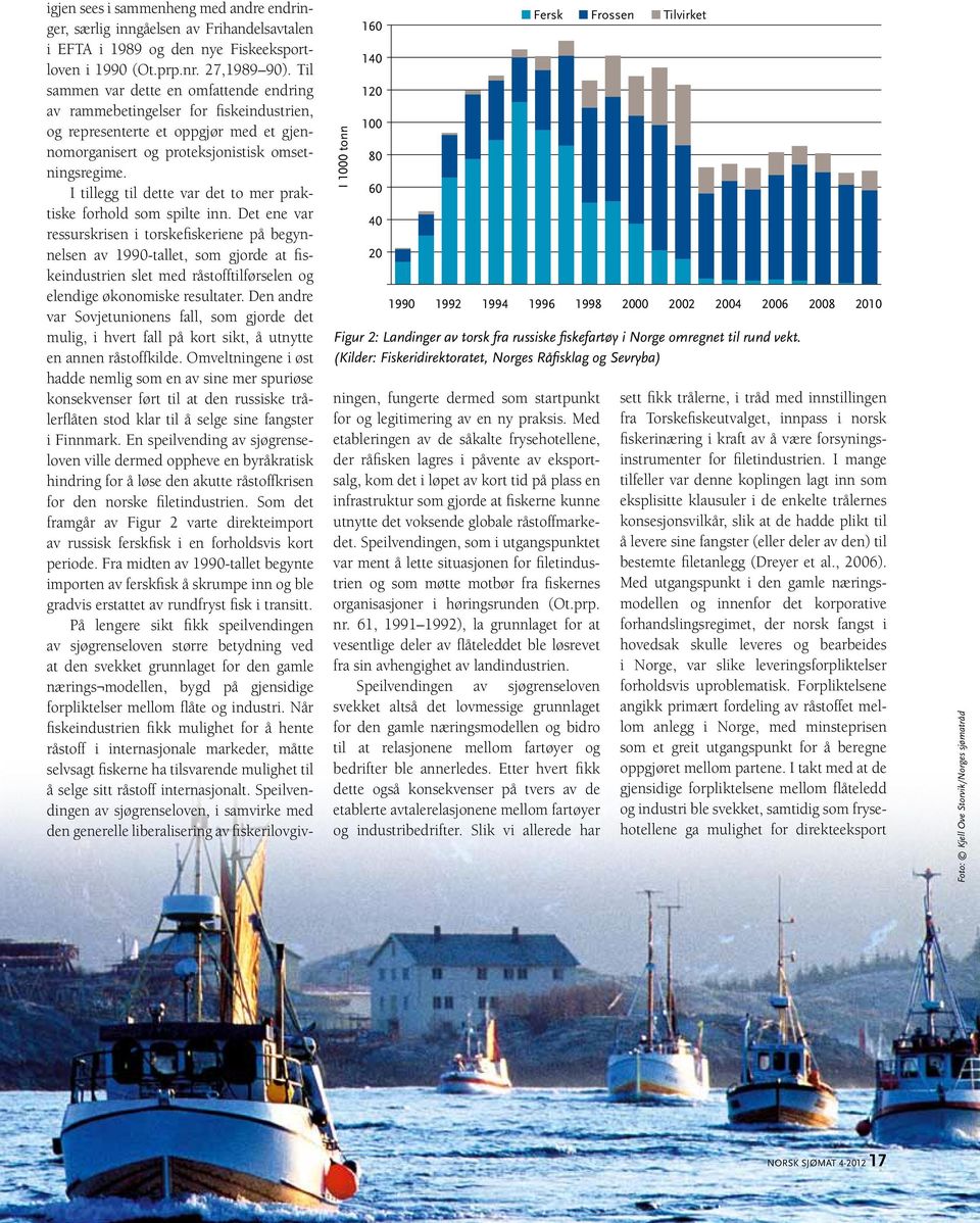 Til sammen var dette en omfattende endring av rammebetingelser for fiskeindustrien, og representerte et oppgjør med et gjennomorganisert og proteksjonistisk omsetningsregime.