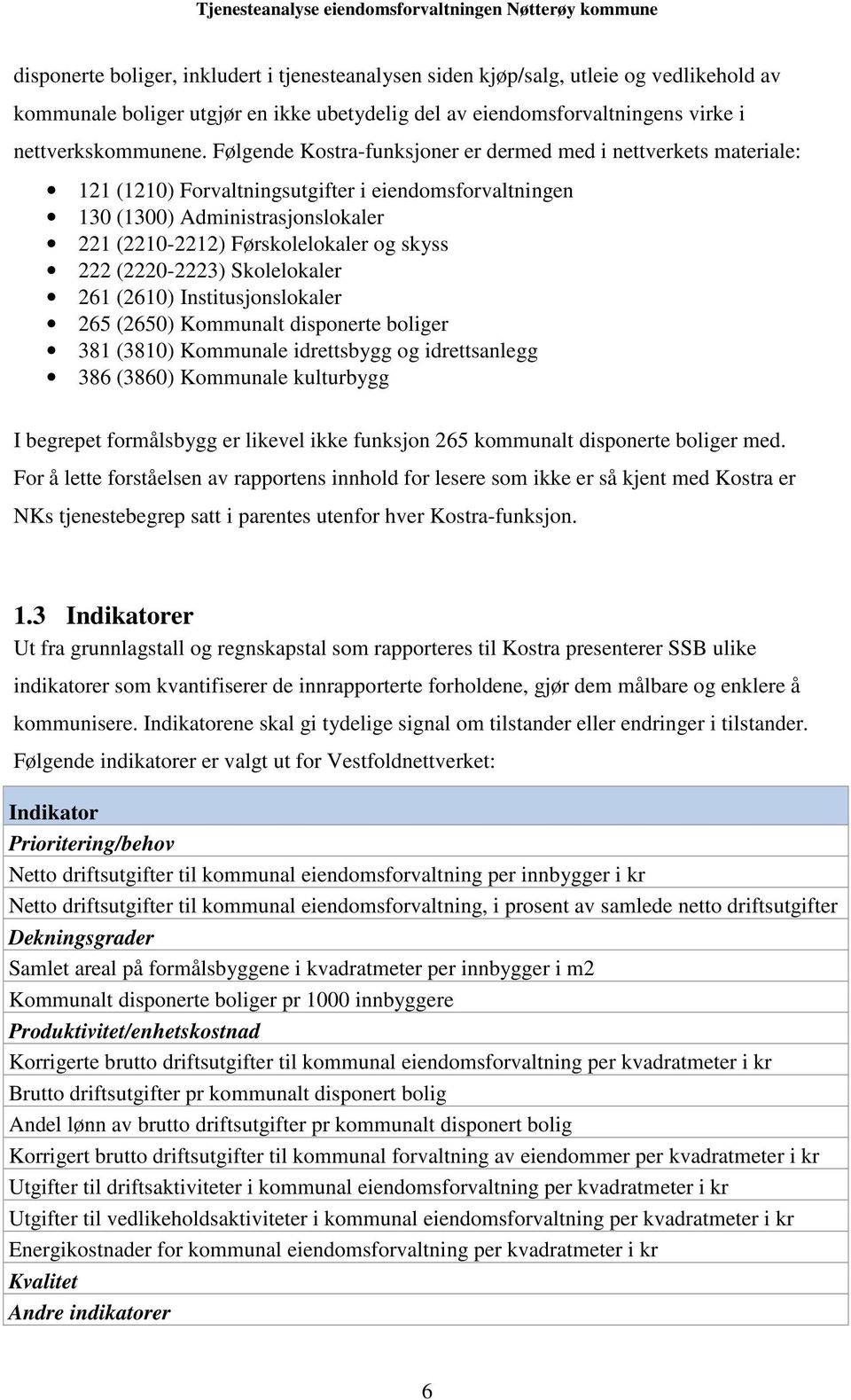 222 (2220-2223) Skolelokaler 261 (2610) Institusjonslokaler 265 (2650) Kommunalt disponerte boliger 381 (3810) Kommunale idrettsbygg og idrettsanlegg 386 (3860) Kommunale kulturbygg I begrepet