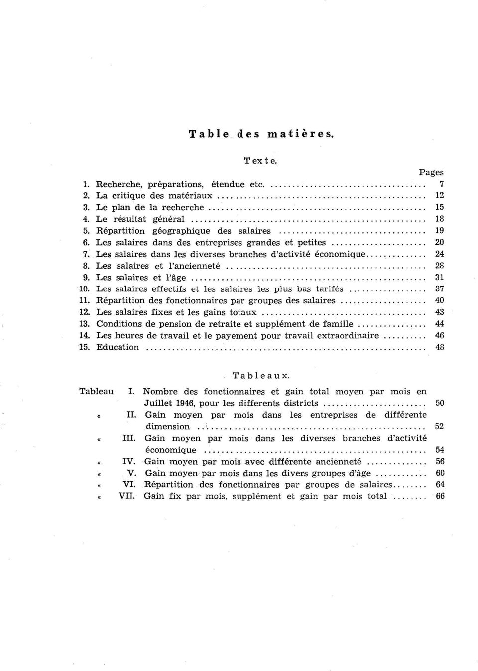 Les salaires et rancienneté 28 9. Les salaires et Page 31 10. Les salaires effectifs et les salaires les plus bas tarifés 37 11. Répartition des fonctionnaires par groupes des salaires 40 12.