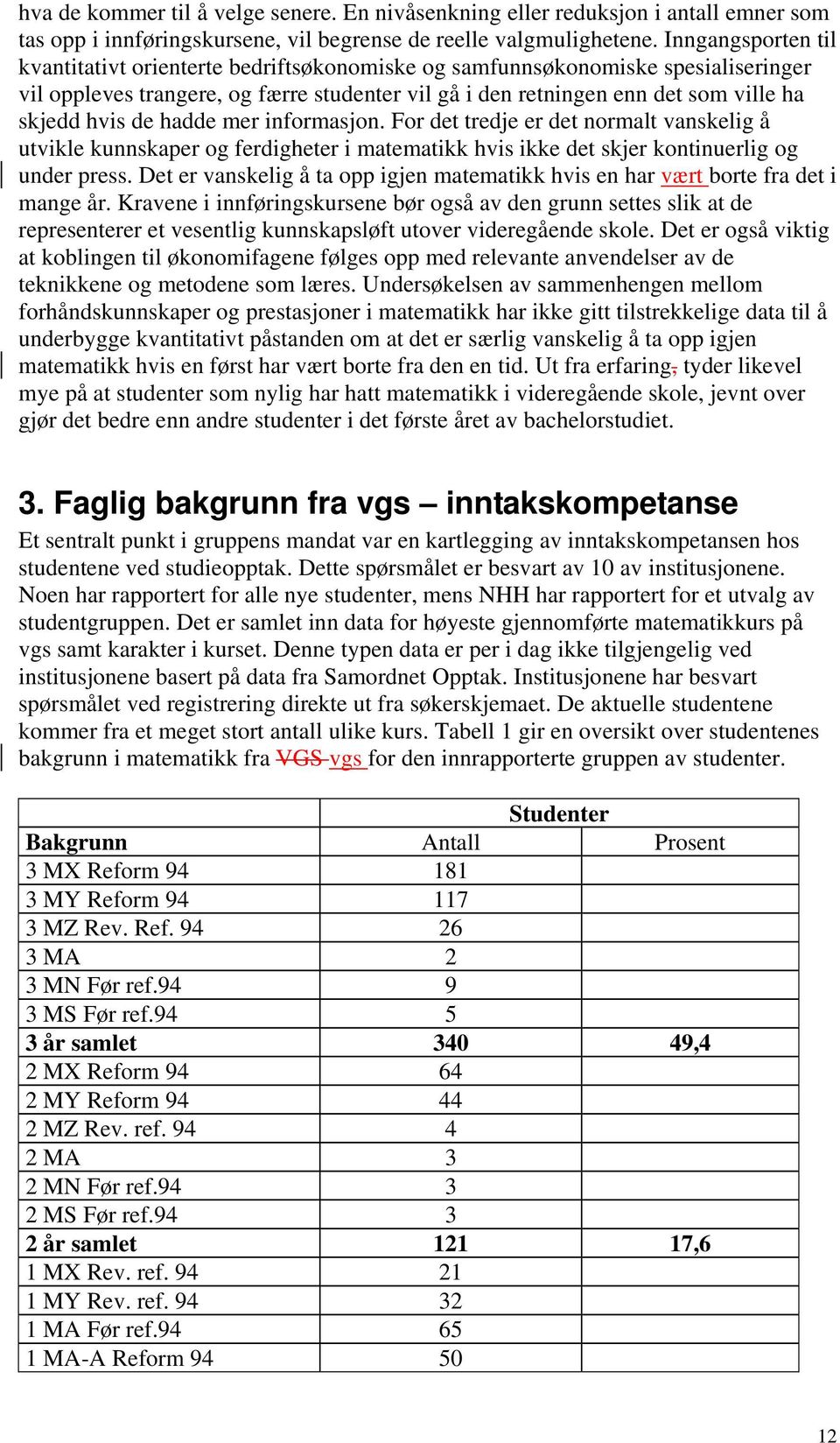 de hadde mer informasjon. For det tredje er det normalt vanskelig å utvikle kunnskaper og ferdigheter i matematikk hvis ikke det skjer kontinuerlig og under press.