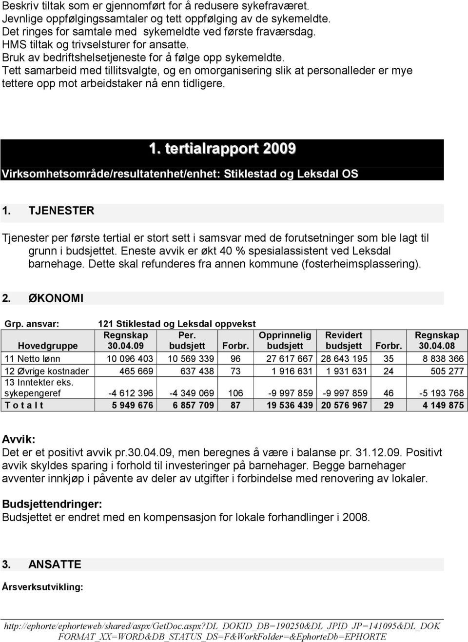 Tett samarbeid med tillitsvalgte, og en omorganisering slik at personalleder er mye tettere opp mot arbeidstaker nå enn tidligere. 1.