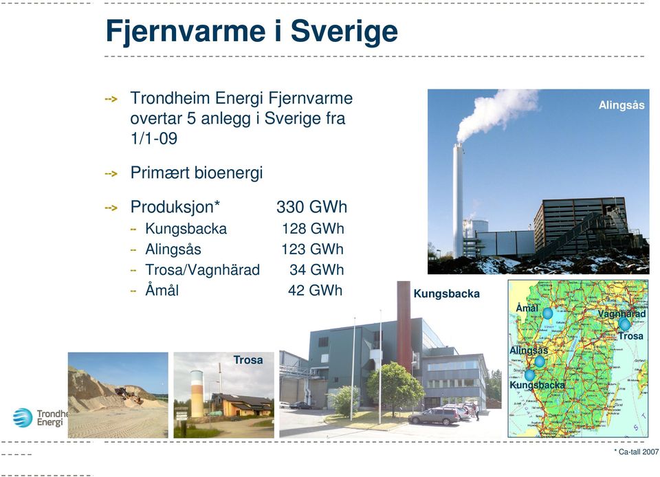 Kungsbacka Alingsås Trosa/Vagnhärad Åmål 128 GWh 123 GWh 34 GWh 42