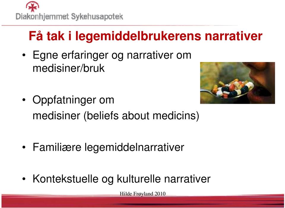 Oppfatninger om medisiner (beliefs about medicins)