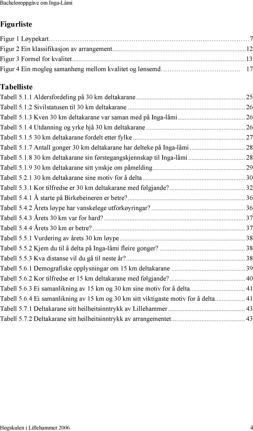 .. 27 Tabell 5.1.7 Antall gonger 30 km deltakarane har delteke på Inga-låmi... 28 Tabell 5.1.8 30 km deltakarane sin førstegangskjennskap til Inga-låmi... 28 Tabell 5.1.9 30 km deltakarane sitt ynskje om påmelding.