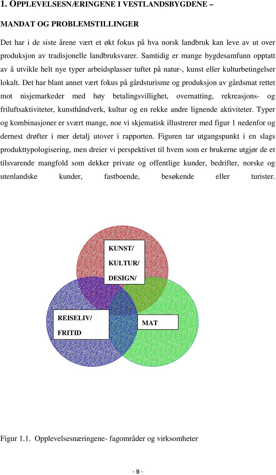 Det har blant annet vært fokus på gårdsturisme og produksjon av gårdsmat rettet mot nisjemarkeder med høy betalingsvillighet, overnatting, rekreasjons- og friluftsaktiviteter, kunsthåndverk, kultur