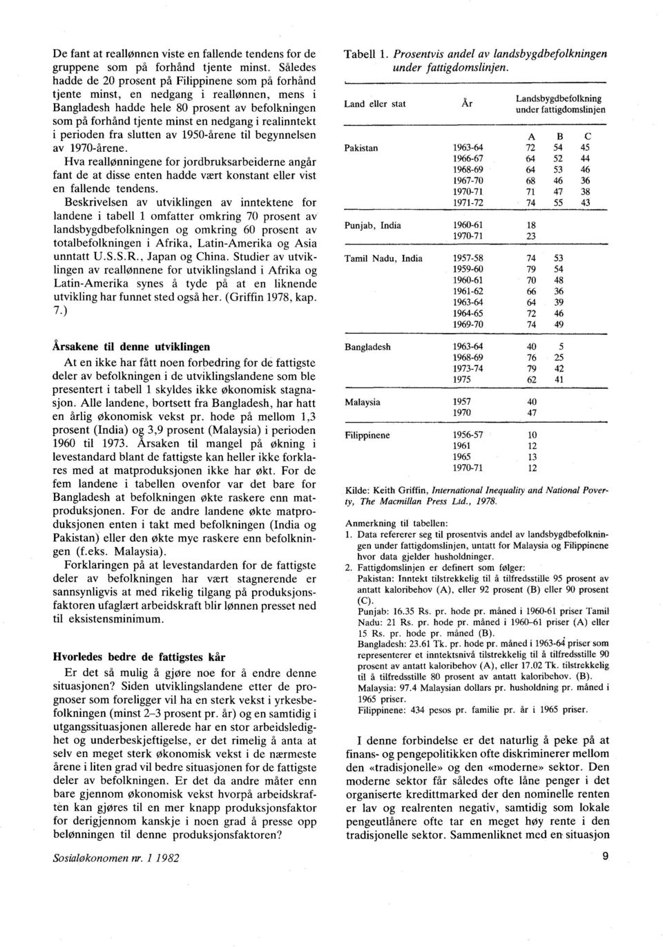 realinntekt i perioden fra slutten av 1950-årene til begynnelsen av 1970-årene.