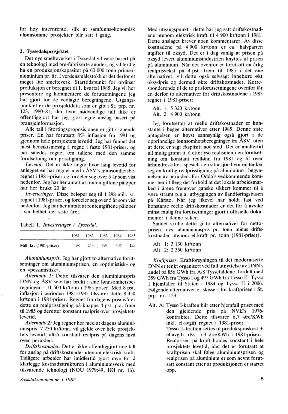 I verdensmålestokk er det derfor et meget lite smelteverk. Starttidspunkt for ordinær produksjon er beregnet til 1. kvartal 1985.