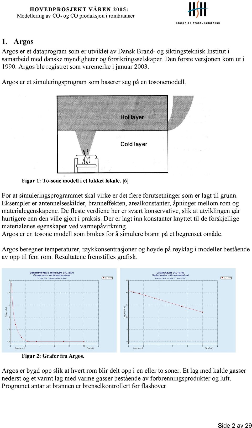 [6] For at simuleringsprogrammet skal virke er det flere forutsetninger som er lagt til grunn. Eksempler er antennelseskil, branneffekten, arealkonstanter, åpninger mellom rom og materialegenskapene.