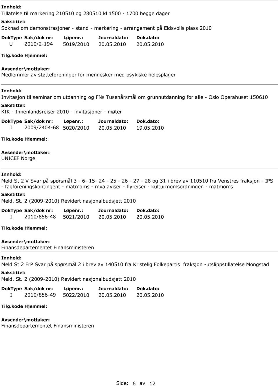 Svar på spørsmål 3-6- 15-24 - 25-26 - 27-28 og 31 i brev av 110510 fra Venstres fraksjon - PS - fagforeningskontingent - matmoms - mva aviser - flyreiser - kulturmomsordningen -