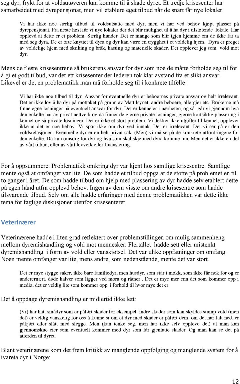 Har opplevd at dette er et problem. Særlig hunder. Det er mange som blir igjen hjemme om de ikke får ta med seg dyra. De er ofte knyttet til dyra og dyr kan være en trygghet i et voldelig hjem.