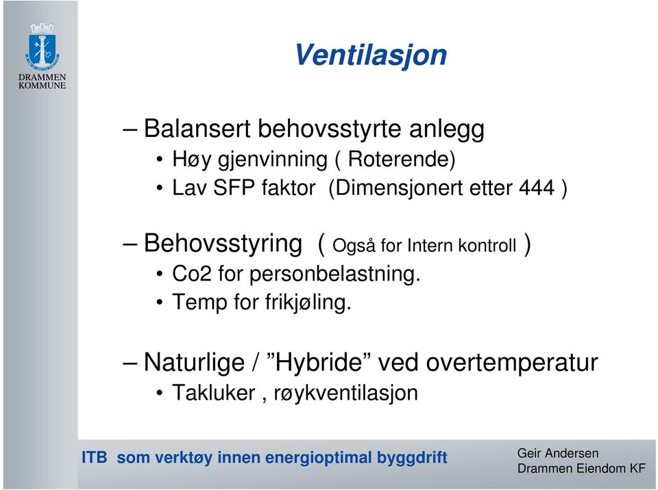 ( Også for Intern kontroll ) Co2 for personbelastning.