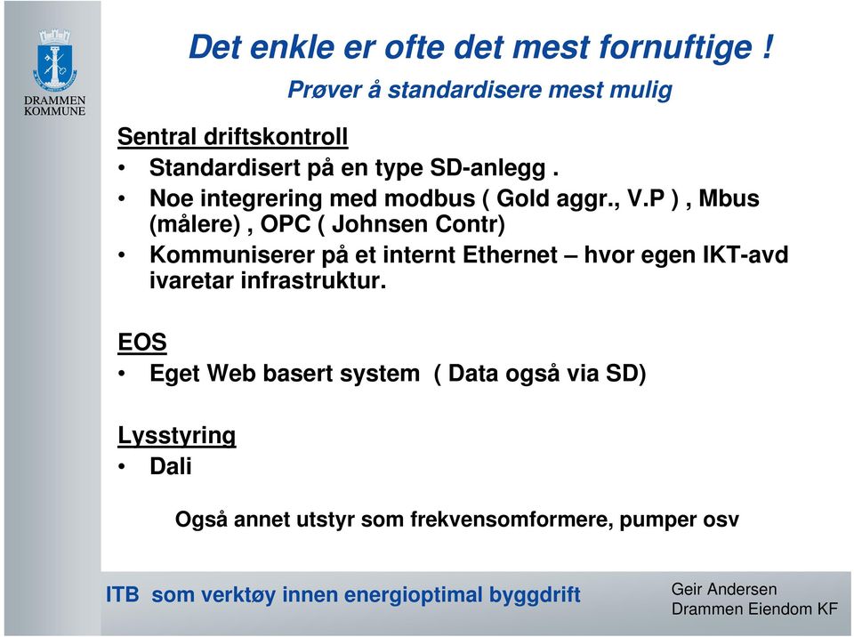 Noe integrering med modbus ( Gold aggr., V.