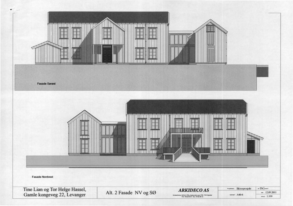 2 Fasade NV og SØ ARKIDECO AS Shibrici~ MNAL NPA, Ivoheredsvtgal