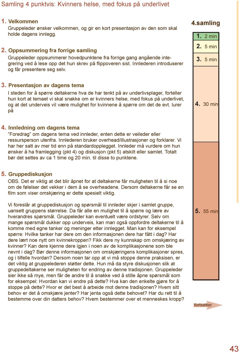 Innlederen introduserer og får presentere seg selv. 4.samling 1. 2 min 2. 5 min 3.