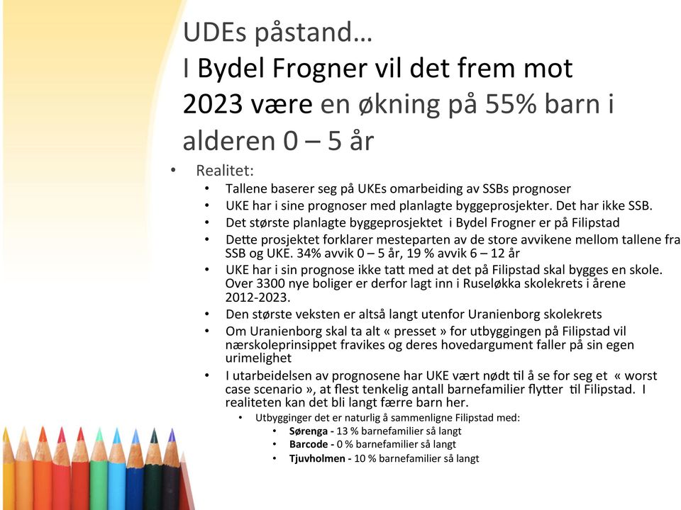 % Det%største%planlagte%byggeprosjektet%%i%Bydel%Frogner%er%på%Filipstad%% De:e%prosjektet%forklarer%mesteparten%av%de%store%avvikene%mellom%tallene%fra% SSB%og%UKE.