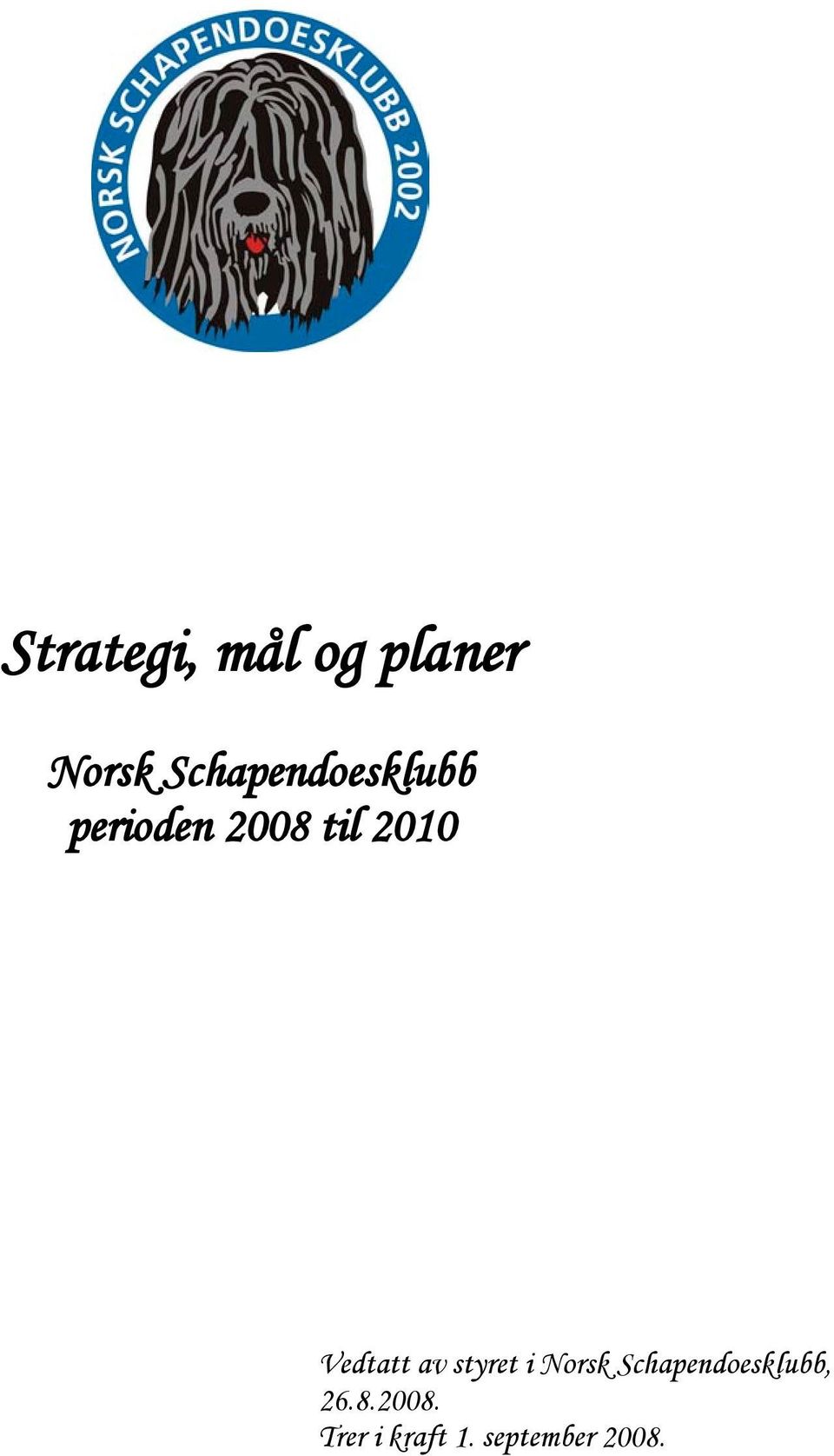 2010 Vedtatt av styret i Norsk