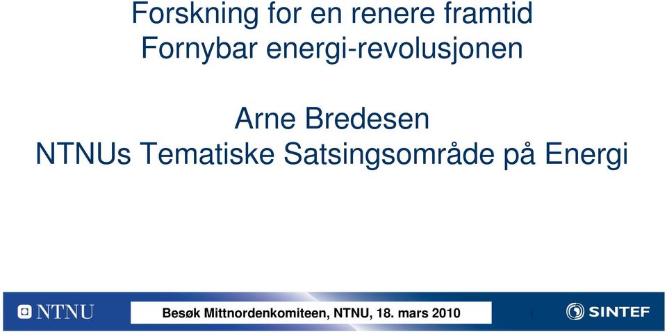 energi-revolusjonen Arne