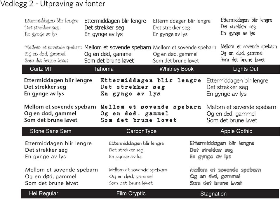 Mellom et sovende spebarn Og en død, gammel Som det brune løvet Mellom et sovende spebarn Og en død, gammel Som det brune løvet Curlz MT Tahoma Whitney Book Lights Out Ettermiddagen blir lengre Det