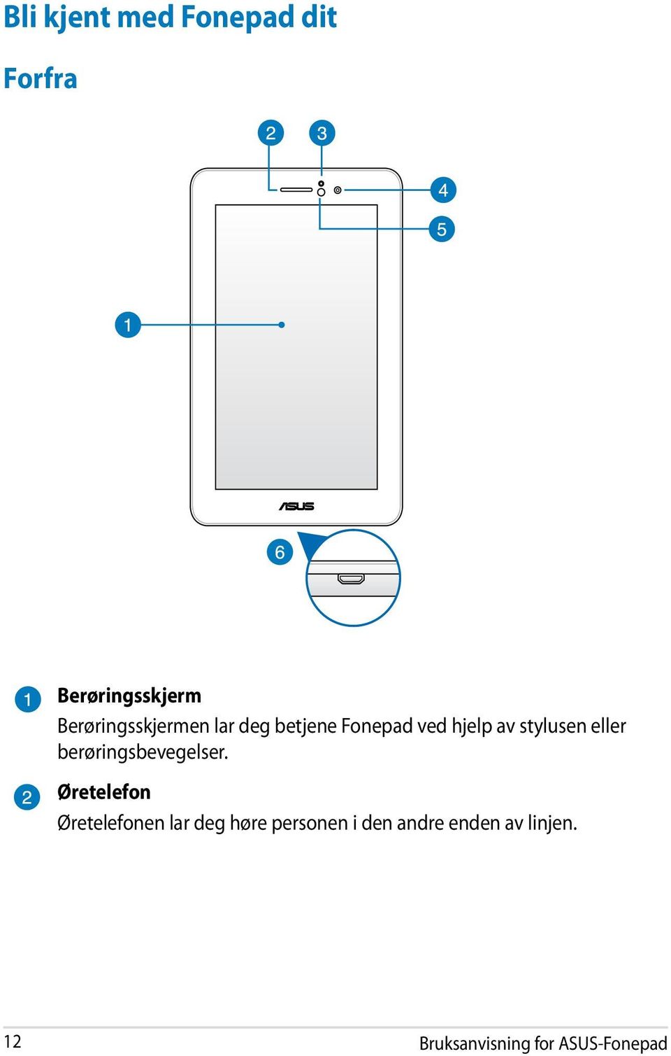 stylusen eller berøringsbevegelser.