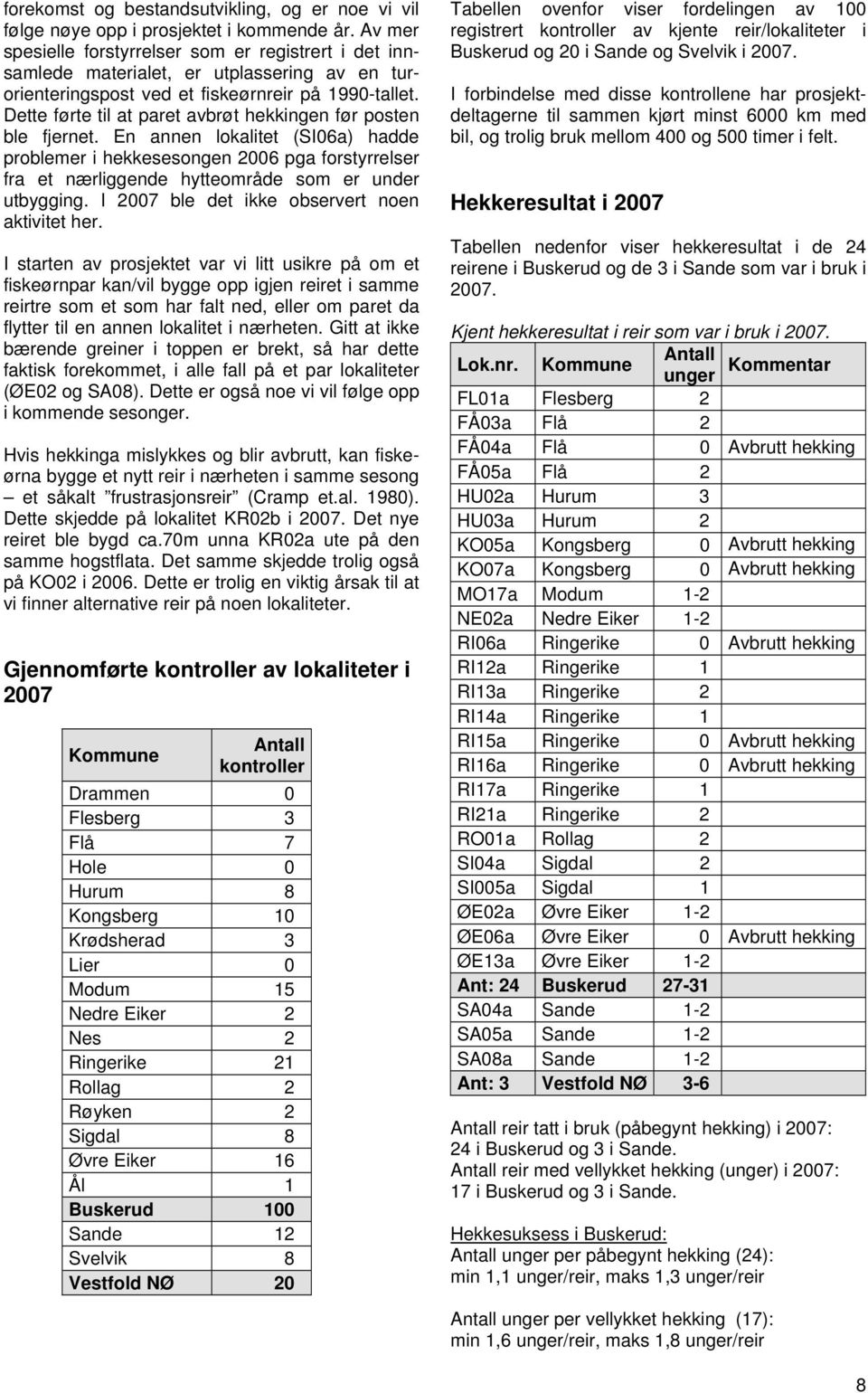 Dette førte til at paret avbrøt hekkingen før posten ble fjernet.