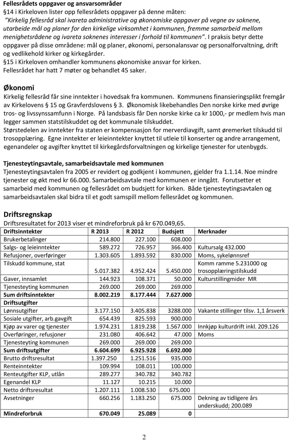 I praksis betyr dette oppgaver på disse områdene: mål og planer, økonomi, personalansvar og personalforvaltning, drift og vedlikehold kirker og kirkegårder.