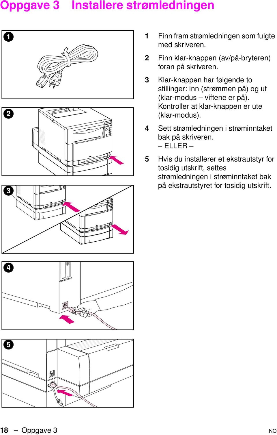 3 Klar-knappen har følgende to stillinger: inn (strømmen på) ogut (klar-modus viftene er på).