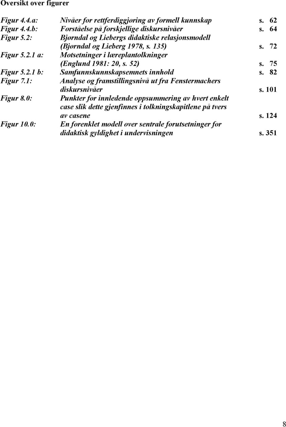 75 Figur 5.2.1 b: Samfunnskunnskapsemnets innhold s. 82 Figur 7.1: Analyse og framstillingsnivå ut fra Fenstermachers diskursnivåer s. 101 Figur 8.