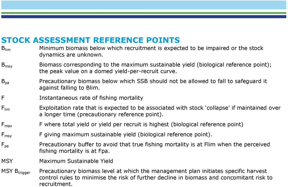 Precautionary biomass below which SSB should not be allowed to fall to safeguard it against falling to Blim.