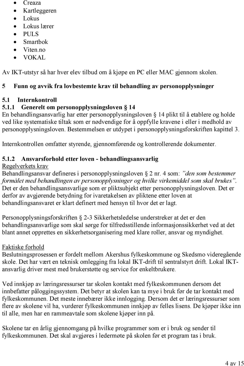 Internkontroll 5.1.