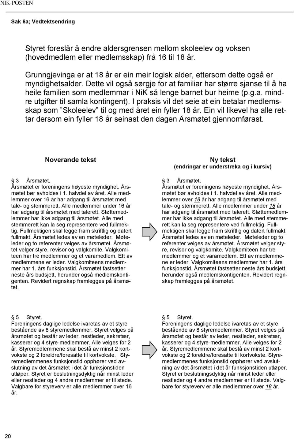 Dette vil også sørgje for at familiar har større sjanse til å ha heile familien som medlemmar i NiK så lenge barnet bur heime (p.g.a. mindre utgifter til samla kontingent).