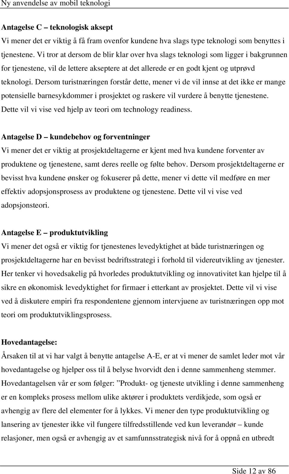 Dersom turistnæringen forstår dette, mener vi de vil innse at det ikke er mange potensielle barnesykdommer i prosjektet og raskere vil vurdere å benytte tjenestene.