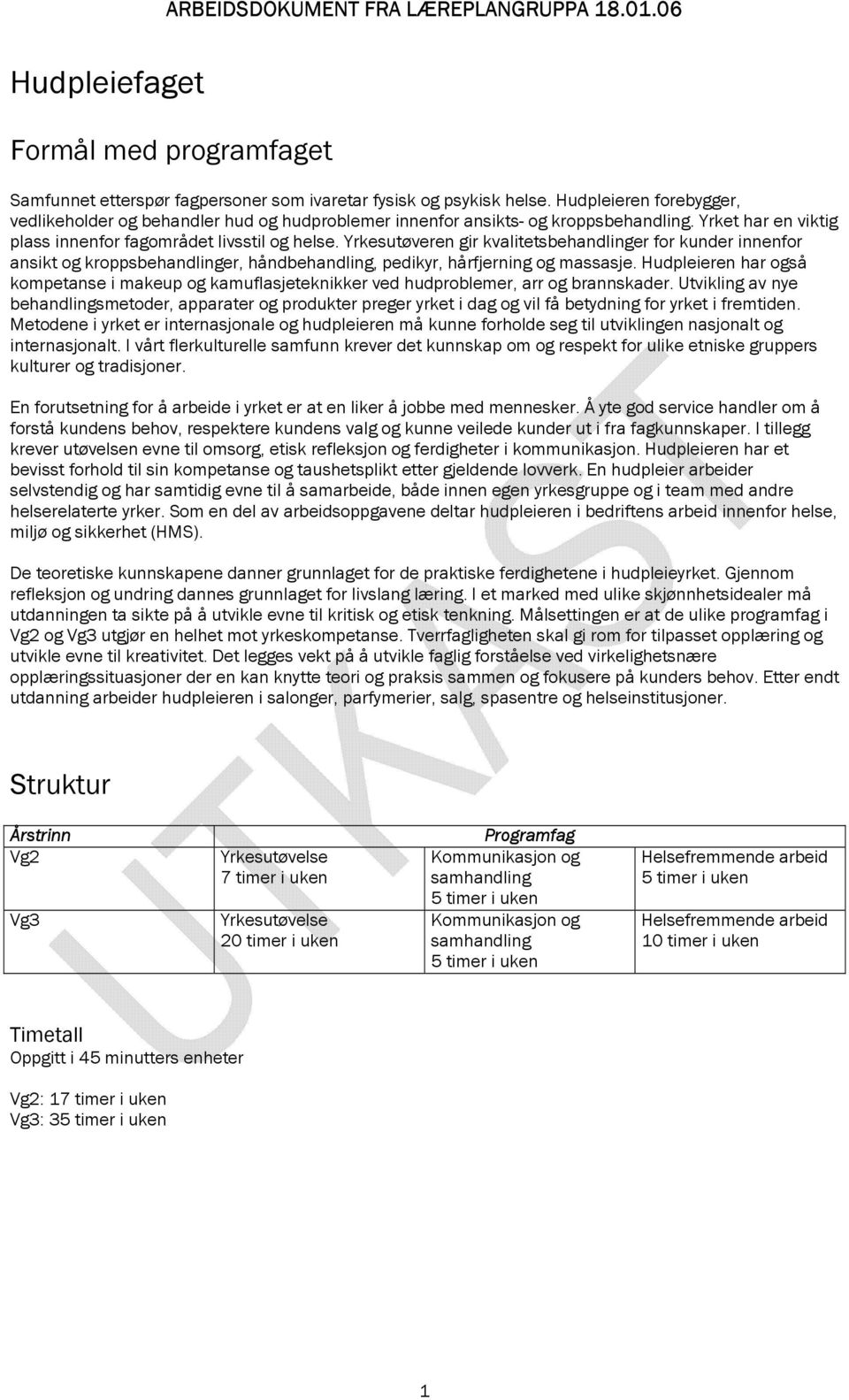 Yrkesutøveren gir kvalitetsbehandlinger for kunder innenfor ansikt og kroppsbehandlinger, håndbehandling, pedikyr, hårfjerning og massasje.