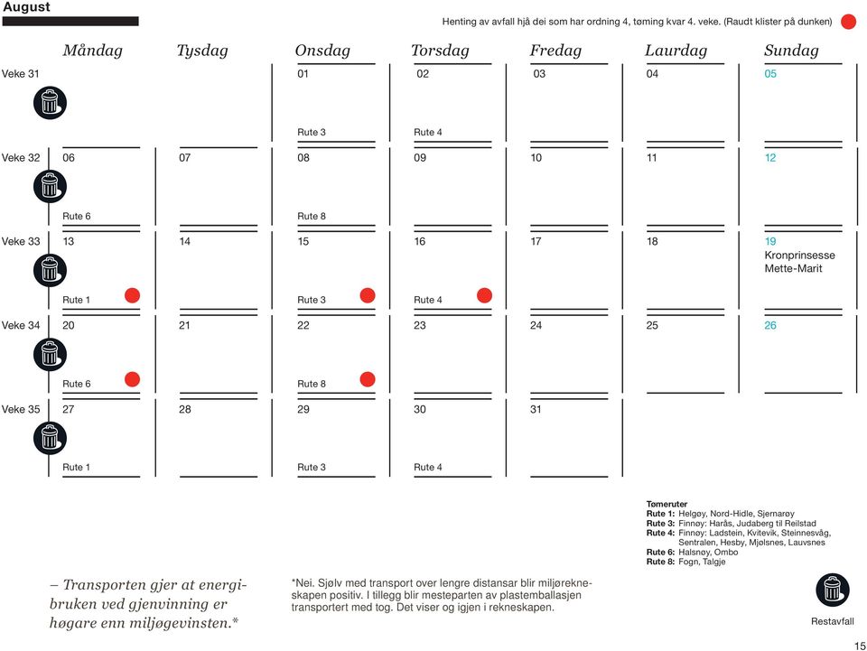 Transporten gjer at energibruken ved gjenvinning er høgare enn miljøgevinsten.* *Nei. Sjølv med transport over lengre distansar blir miljørekneskapen positiv.