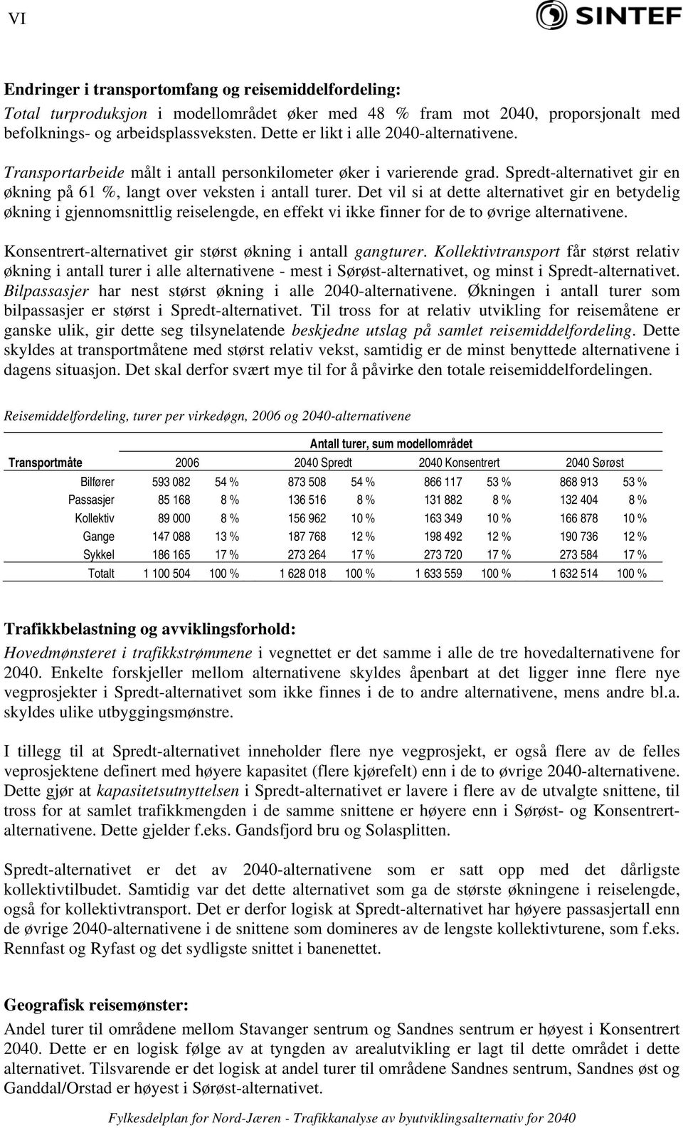 Det vil si at dette alternativet gir en betydelig økning i gjennomsnittlig reiselengde, en effekt vi ikke finner for de to øvrige alternativene.