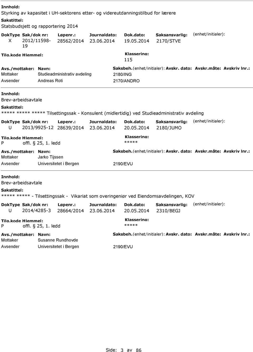 : Mottaker tudieadministrativ avdeling 2180/G Andreas Roti 2170/ADRO Brev-arbeidsavtale Tilsettingssak - Konsulent (midlertidig) ved tudieadministrativ avdeling 2013/9925-12 28639/2014 20.05.