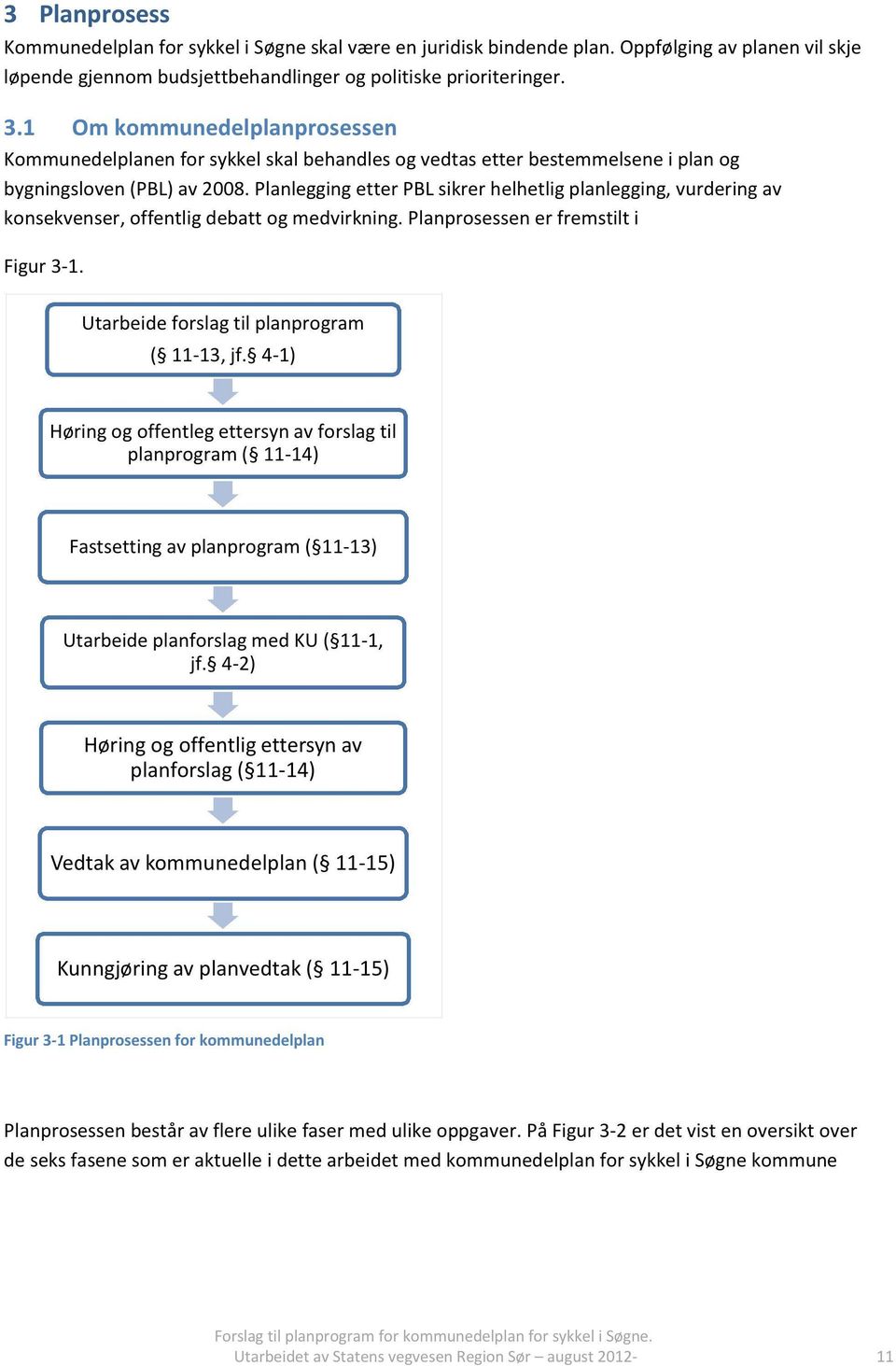 planleggingetter PBLsikrerhelhetligplanlegging,vurderingav konsekvenser,offentlig debatt og medvirkning.planprosessener fremstilt i Figur3-1. Utarbeideforslagtil planprogram ( 11-13,jf.