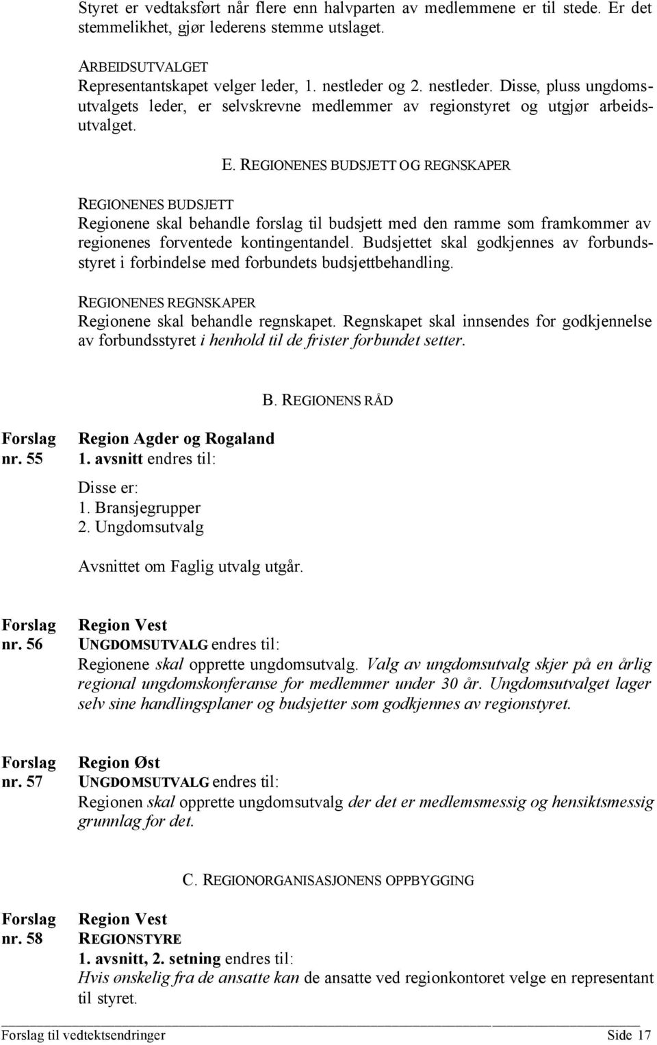 REGIONENES BUDSJETT OG REGNSKAPER REGIONENES BUDSJETT Regionene skal behandle forslag til budsjett med den ramme som framkommer av regionenes forventede kontingentandel.