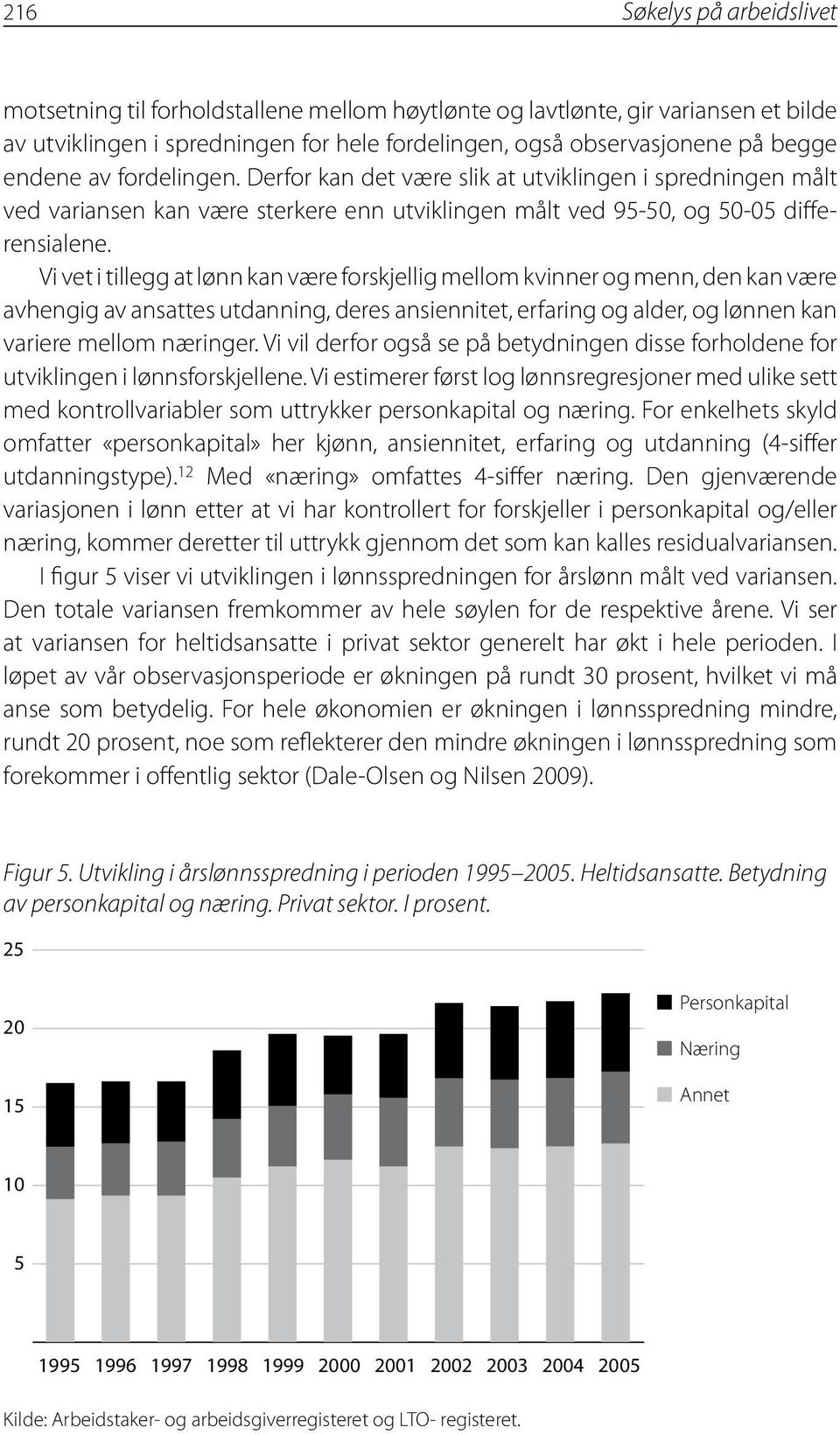 Vi vet i tillegg at lønn kan være forskjellig mellom kvinner og menn, den kan være avhengig av ansattes utdanning, deres ansiennitet, erfaring og alder, og lønnen kan variere mellom næringer.