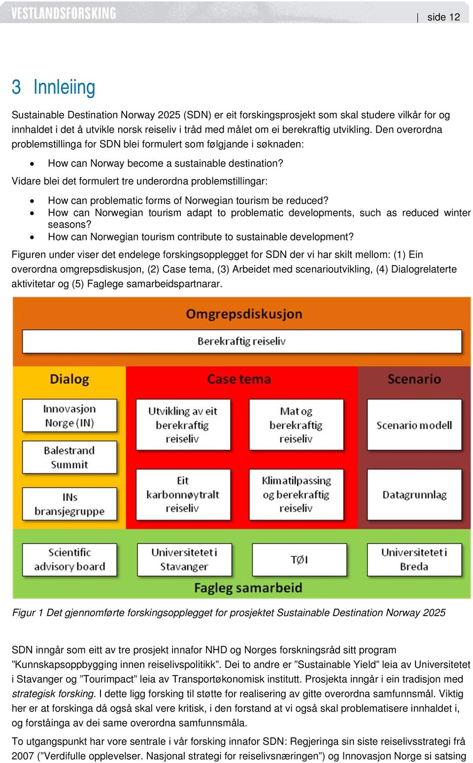 Vidare blei det formulert tre underordna problemstillingar: How can problematic forms of Norwegian tourism be reduced?