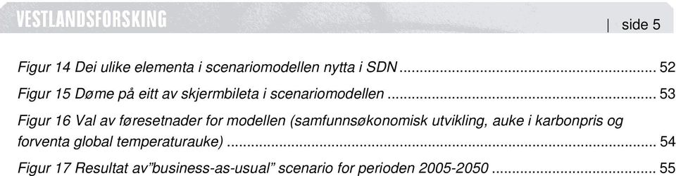 .. 53 Figur 16 Val av føresetnader for modellen (samfunnsøkonomisk utvikling, auke i