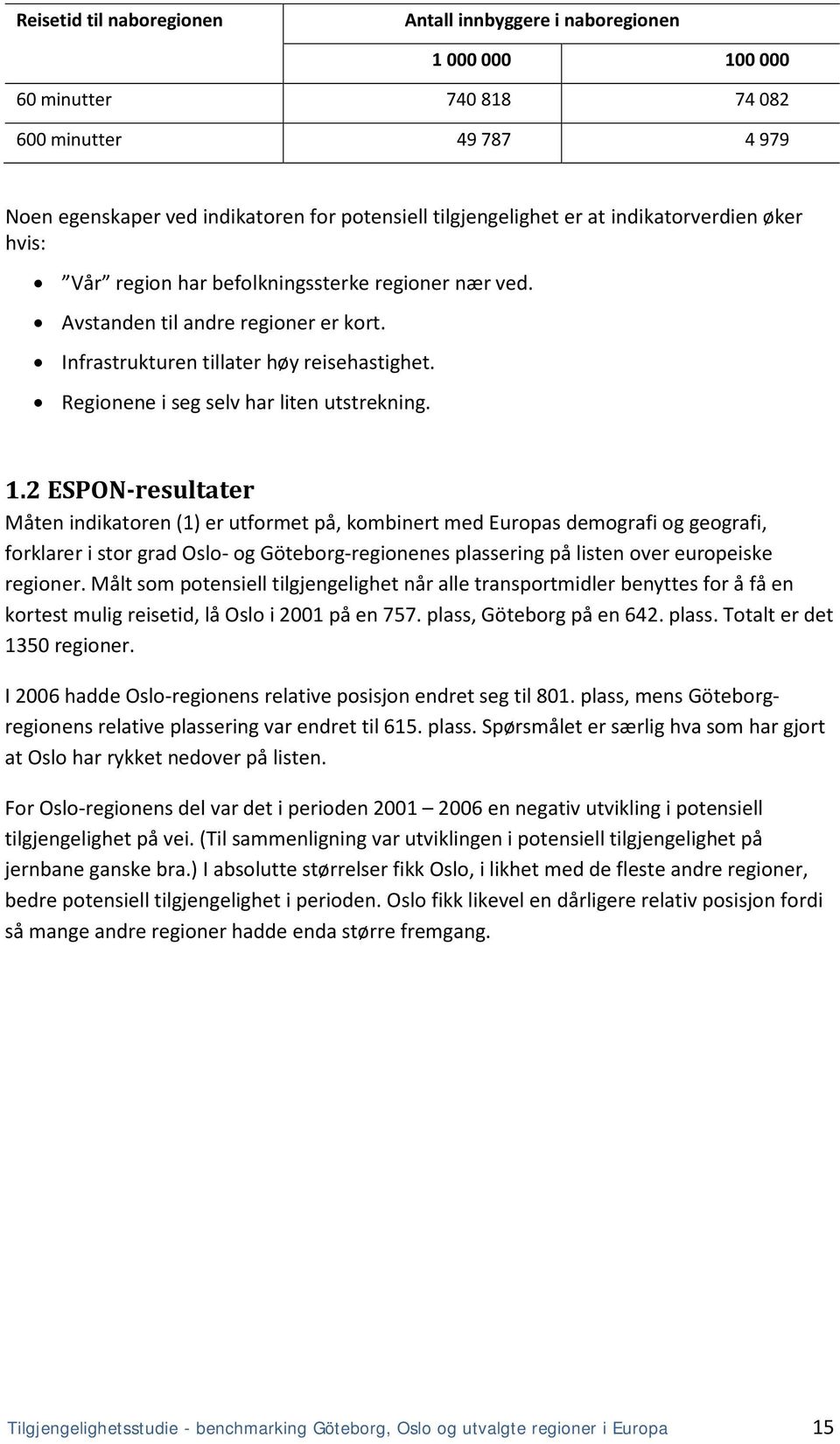 Regionene i seg selv har liten utstrekning. 1.