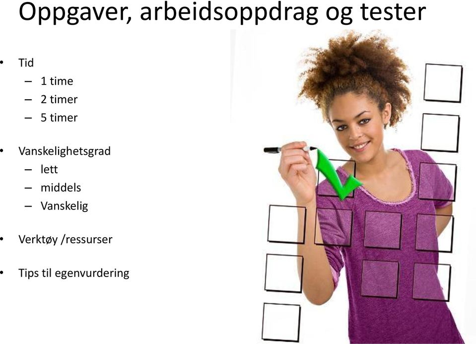 Vanskelighetsgrad lett middels