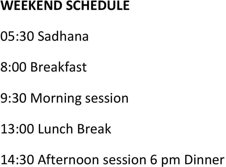 Morning session 13:00 Lunch