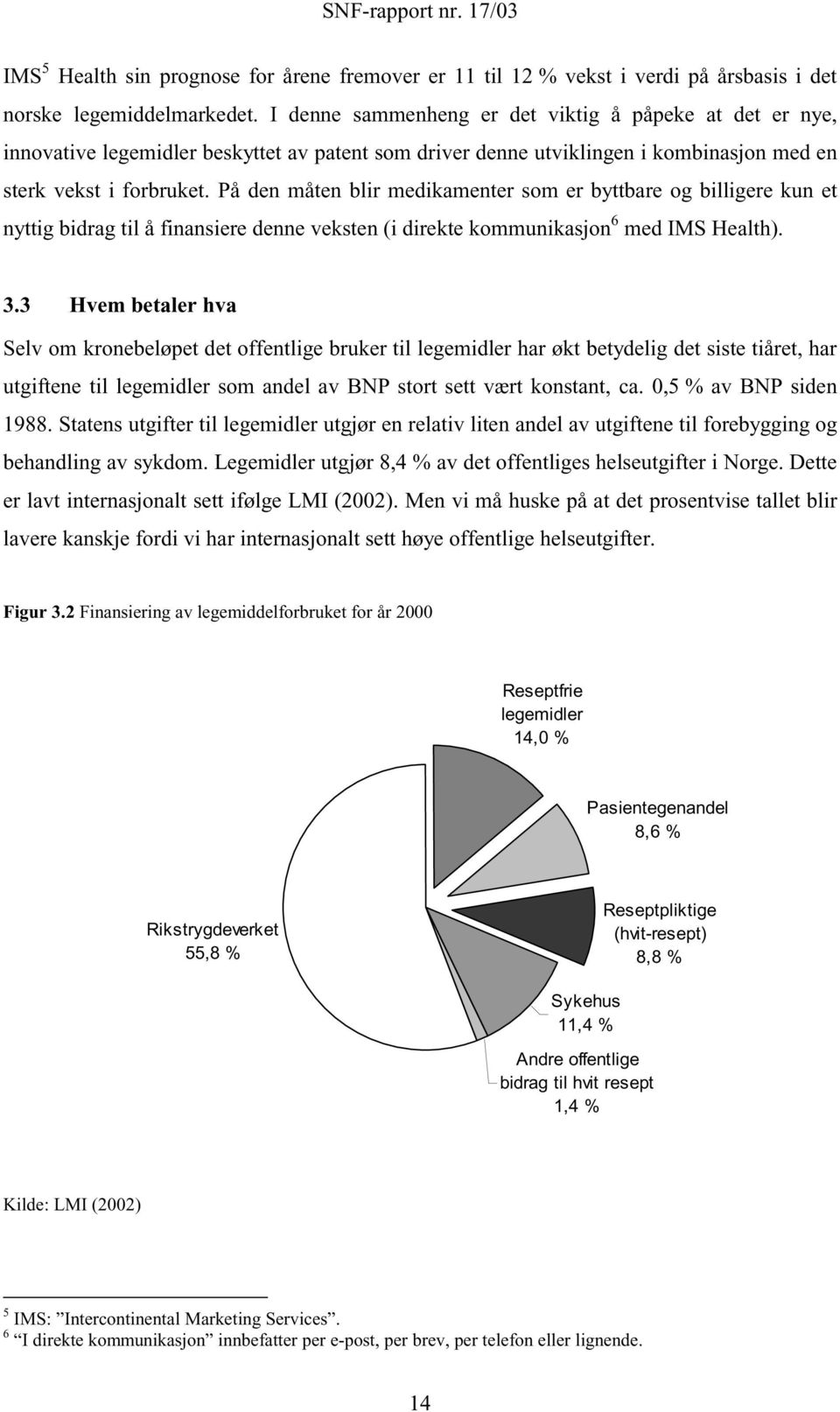 På den måten blir medikamenter som er byttbare og billigere kun et nyttig bidrag til å finansiere denne veksten (i direkte kommunikasjon 6 med IMS Health). 3.