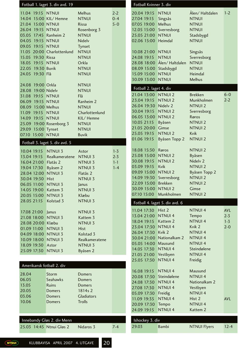 10 15:00 ntnui Melhus KIL/ Hemne NTNUI ntnui Rissa ntnui Rosenborg 3 Ranheim 2 NTNUI ntnui nidelv ntnui tynset Charlottenlund NTNUI Rissa ntnui ntnui Orkla Buvik ntnui Flå ntnui Orkla ntnui Nidelv