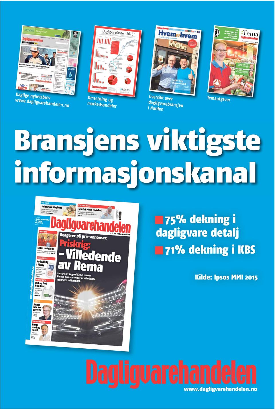 no 2012 De 10 største konseptkjedenes andeler av netto dagligvareomsetning Kiwi Meny Rimi Utvikling for paraplykjedene 40% 35% 30% 25% 20% 15% 10% 5% 0% Norges- Rema 1000 Coop Gruppen Norge 60% 55%