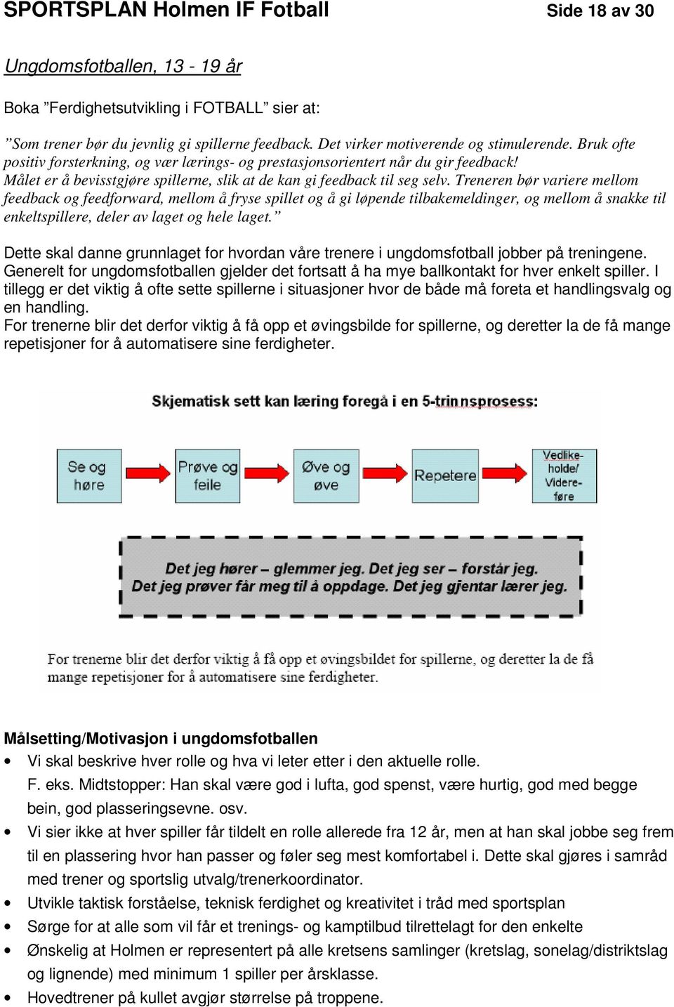 Målet er å bevisstgjøre spillerne, slik at de kan gi feedback til seg selv.