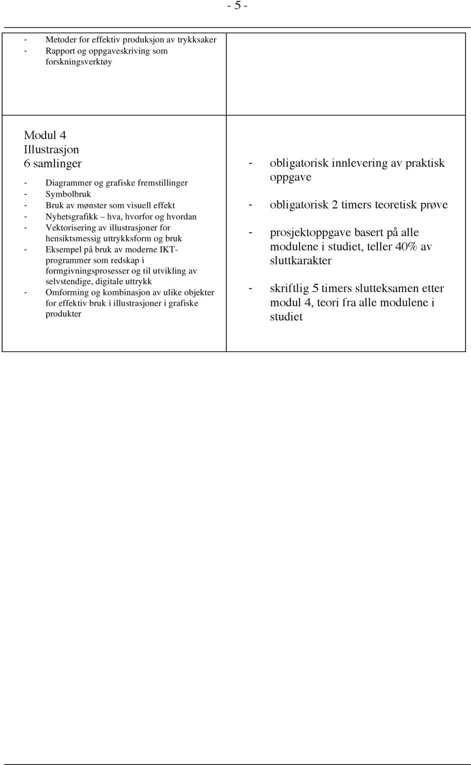 i formgivningsprosesser og til utvikling av selvstendige, digitale uttrykk - Omforming og kombinasjon av ulike objekter for effektiv bruk i illustrasjoner i grafiske produkter - obligatorisk